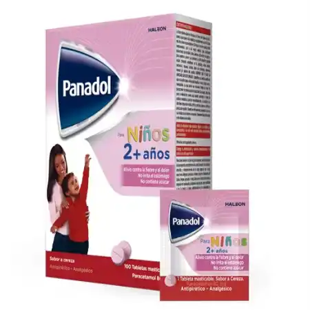 Panadol Infantil Masticable 2 + Anos x 100 Tabletas
