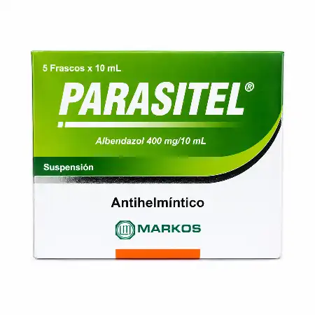 Parasitel 400 mg/10 ml Suspension x 5 Frascos